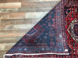 Persian Rug Hand Knotted Oriental Rug Semi-Antique Persian Hamadan Oriental Runner Rug 3'6X9'7