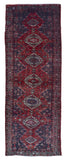 Persian Rug Hand Knotted Oriental Rug Semi-Antique Persian Hamadan Oriental Runner Rug 3'6X9'7