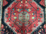 Persian Rug Hand Knotted Oriental Rug Semi-Antique Persian Hamadan Oriental Runner Rug 4'11x10'7