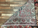 Persian Rug Hand Knotted Oriental Rug Semi-Antique Persian Hamadan Oriental Runner Rug 4'11x9'4