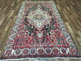 Persian Rug Hand Knotted Oriental Rug Semi-Antique Persian Hamadan Oriental Runner Rug 4'11x9'4