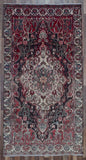 Persian Rug Hand Knotted Oriental Rug Semi-Antique Persian Hamadan Oriental Runner Rug 4'11x9'4