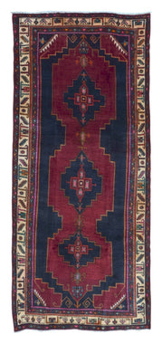 Semi-Antique Persian Hamadan Oriental Runner Rug 4'1 x 9'7