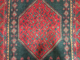 Persian Rug Hand Knotted Oriental Rug Semi-Antique Persian Hamadan Oriental Runner Rug 4'9X10'4