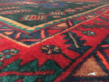 Persian Rug Hand Knotted Oriental Rug Semi-Antique Persian Hamadan Oriental Runner Rug 4'9X10'4