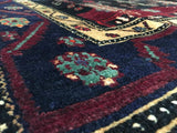 Persian Rug Hand Knotted Oriental Rug Semi-Antique Persian Hamadan Oriental Runner Rug 5'1X9'10