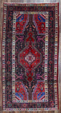 Persian Rug Hand Knotted Oriental Rug Semi-Antique Persian Hamadan Oriental Runner Rug 5'2X9'10