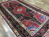 Persian Rug Hand Knotted Oriental Rug Semi-Antique Persian Hamadan Oriental Runner Rug 5'2X9'10