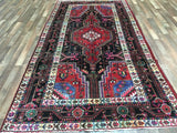 Persian Rug Hand Knotted Oriental Rug Semi-Antique Persian Hamadan Oriental Runner Rug 5'2X9'10