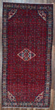 Persian Rug Hand Knotted Oriental Rug Semi-Antique Persian Hamadan Oriental Runner Rug 5'3 x 10'10