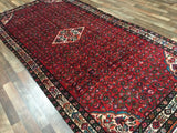 Persian Rug Hand Knotted Oriental Rug Semi-Antique Persian Hamadan Oriental Runner Rug 5'3 x 10'10