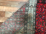 Persian Rug Hand Knotted Oriental Rug Semi-Antique Persian Hamadan Oriental Runner Rug 5'3 x 10'10