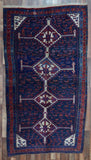 Persian Rug Hand Knotted Oriental Rug Semi-Antique Persian Hamadan Oriental Runner Rug 5'X9'