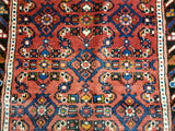 Persian Rug Hand Knotted Oriental Rug Semi Antique Persian Hamadan Rug 2'1X5'11