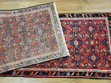 Persian Rug Hand Knotted Oriental Rug Semi Antique Persian Hamadan Rug 2'1X5'11