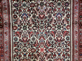 Persian Rug Hand Knotted Oriental Rug Semi-Antique Persian Hamadan Rug 2'7 x 6'