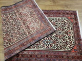 Persian Rug Hand Knotted Oriental Rug Semi-Antique Persian Hamadan Rug 2'7 x 6'
