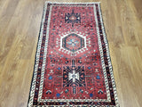 Persian Rug Hand Knotted Oriental Rug Semi Antique Persian Hamadan Rug 2'8X4'8