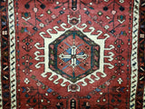 Persian Rug Hand Knotted Oriental Rug Semi Antique Persian Hamadan Rug 2'8X4'8