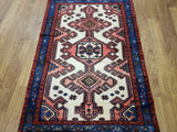 Persian Rug Hand Knotted Oriental Rug Semi Antique Persian Hamadan Rug 3'4X5'