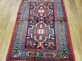 Persian Rug Hand Knotted Oriental Rug Semi Antique Persian Hamadan Rug 3'5X4'10
