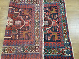 Persian Rug Hand Knotted Oriental Rug Semi Antique Persian Hamadan Rug 3'5X4'10