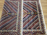 Persian Rug Hand Knotted Oriental Rug Semi Antique Persian Hamadan Rug 3'5X5'3