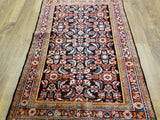 Persian Rug Hand Knotted Oriental Rug Semi Antique Persian Hamadan Rug 3'6 x 5'1