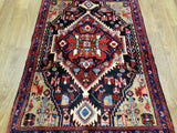 Persian Rug Hand Knotted Oriental Rug Semi Antique Persian Hamadan Rug 3'6X4'7