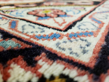 Persian Rug Hand Knotted Oriental Rug Semi Antique Persian Hamadan Rug 3'6X5'3