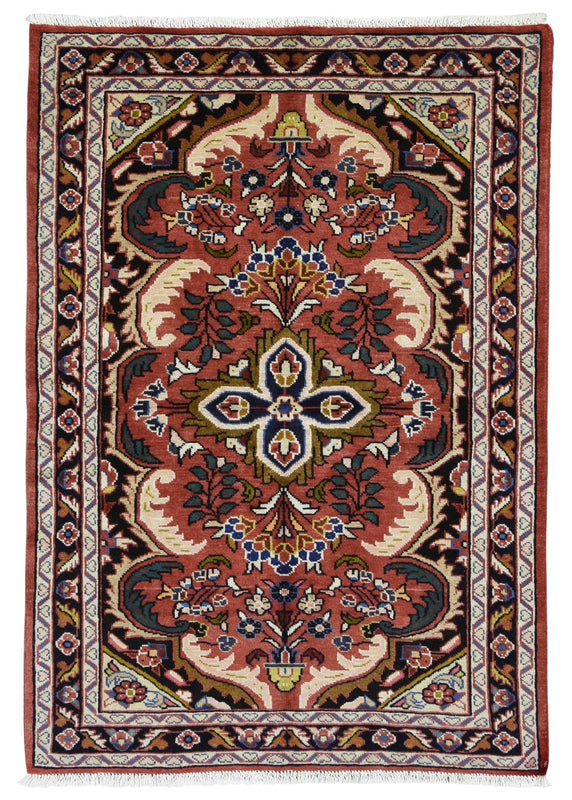 Persian Rug Hand Knotted Oriental Rug Semi Antique Persian Hamadan Rug 3'6X5'3