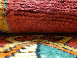 Persian Rug Hand Knotted Oriental Rug Semi Antique Persian Hamadan Rug 3'7 x 6'3