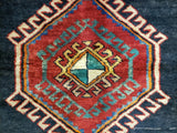 Persian Rug Hand Knotted Oriental Rug Semi Antique Persian Hamadan Rug 3'7 x 6'3