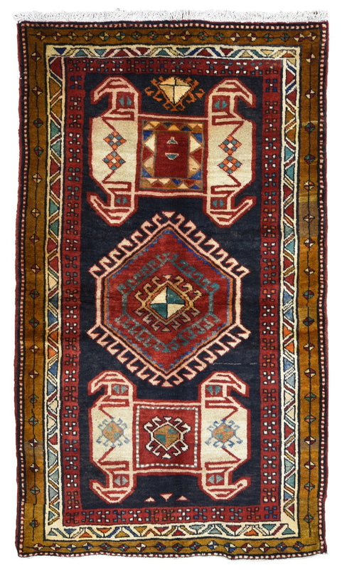 Semi Antique Persian Hamadan Rug 3'7 x 6'3