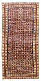 Persian Rug Hand Knotted Oriental Rug Semi-Antique Persian Hamadan Rug 4'4 x 9'8