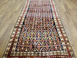 Persian Rug Hand Knotted Oriental Rug Semi-Antique Persian Hamadan Rug 4'4 x 9'8