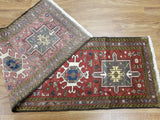 Persian Rug Hand Knotted Oriental Rug Semi-Antique Persian Hamadan Runner 1'11 x 6'6