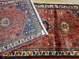 Persian Rug Hand Knotted Oriental Rug Semi-Antique Persian Hamadan Runner 3'10X9'2