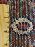 Persian Rug Hand Knotted Oriental Rug Semi-Antique Persian Hamadan Runner 3'1X9'7