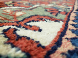 Persian Rug Hand Knotted Oriental Rug Semi-Antique Persian Hamadan Runner 3'1X9'7