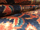 Persian Rug Hand Knotted Oriental Rug Semi-Antique Persian Hamadan Runner 3'7 x 9'6