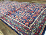 Persian Rug Hand Knotted Oriental Rug Semi-Antique Persian Hamadan Runner 3'7 x 9'6