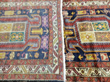 Persian Rug Hand Knotted Oriental Rug Semi Antique Persian Hamadan Runner 3'9X10'2