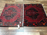 Persian Rug Hand Knotted Oriental Rug Semi-Antique Persian Hamadan Runner Rug 4'1X9'5
