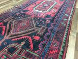 Persian Rug Hand Knotted Oriental Rug Semi-Antique Persian Hamadan Runner Rug 4'2X10'10