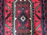 Persian Rug Hand Knotted Oriental Rug Semi-Antique Persian Hamadan Runner Rug 4'2X10'10