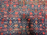 Persian Rug Hand Knotted Oriental Rug Semi-Antique Persian Hamadan Runner Rug 4'7X7'5