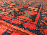 Persian Rug Hand Knotted Oriental Rug Semi-Antique Persian Hamadan Runner Rug 4'7X7'5