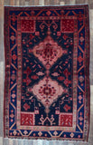 Persian Rug Hand Knotted Oriental Rug Semi-Antique Persian Hamadan Runner Rug 5'1X8'