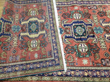 Persian Rug Hand Knotted Oriental Rug Semi-Antique Persian Hamadan Vaulted Rug 4'9 x 10'7